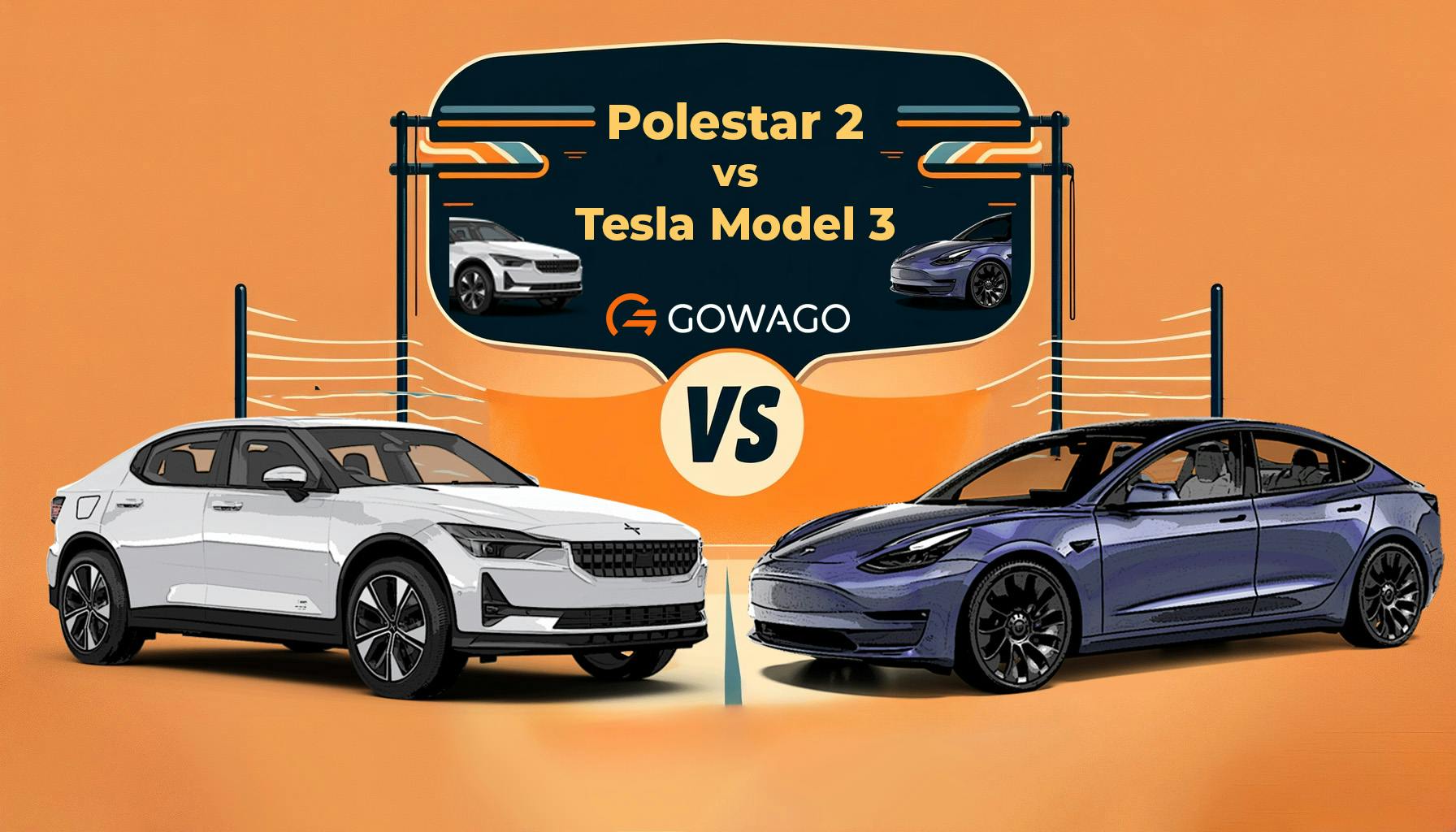 blog item card - Tesla Model 3 oder Polestar 2? Für welches Elektroauto solltest du dich entscheiden? gowago gibt dir einen Überblick! Leasingpreise ✅ Ausstattung ✅ Fahrerlebnis ✅
