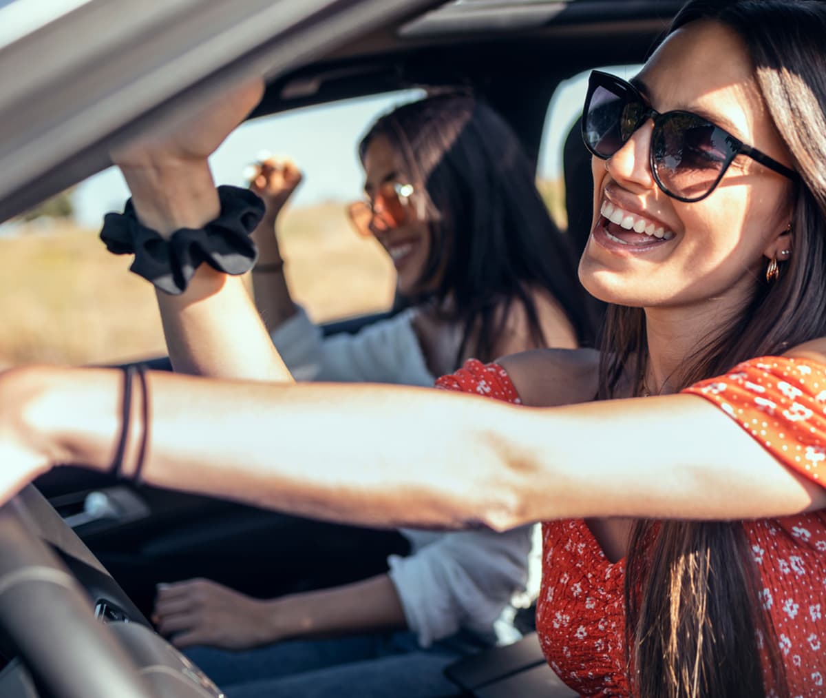 girls in a car