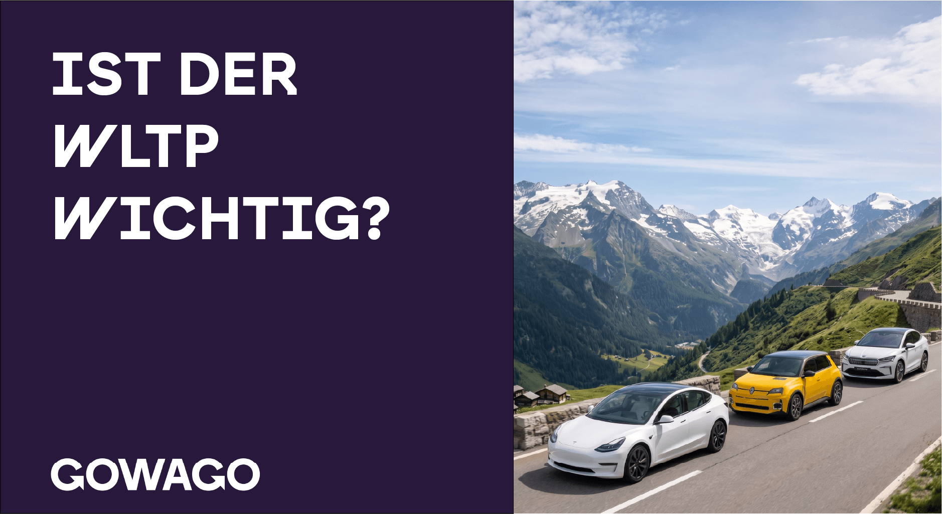 blog item card - Die WLTP-Reichweite. Wie realistisch ist sie? Wie weit kommst du wirklich mit dem E-Auto? Wir erklären dir alles im Gowago Blog. Let's Go.
