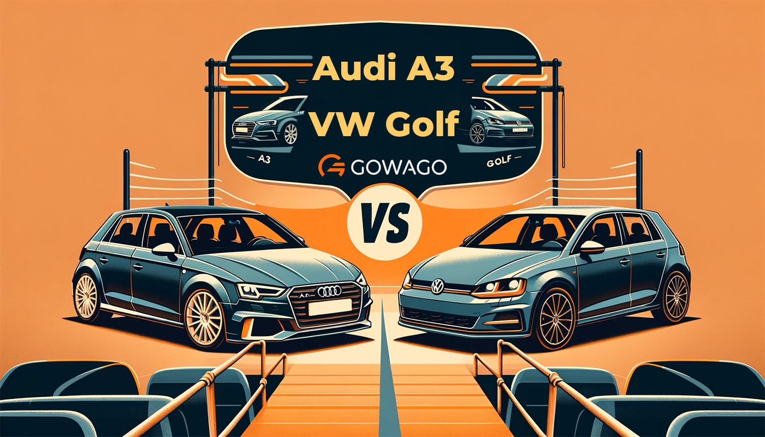 blog item card - A comparison between the Audi A3 and the VW Golf - Which one should you lease? Do you want premium sportiness or a down-to-earth car? gowago gives you the answers