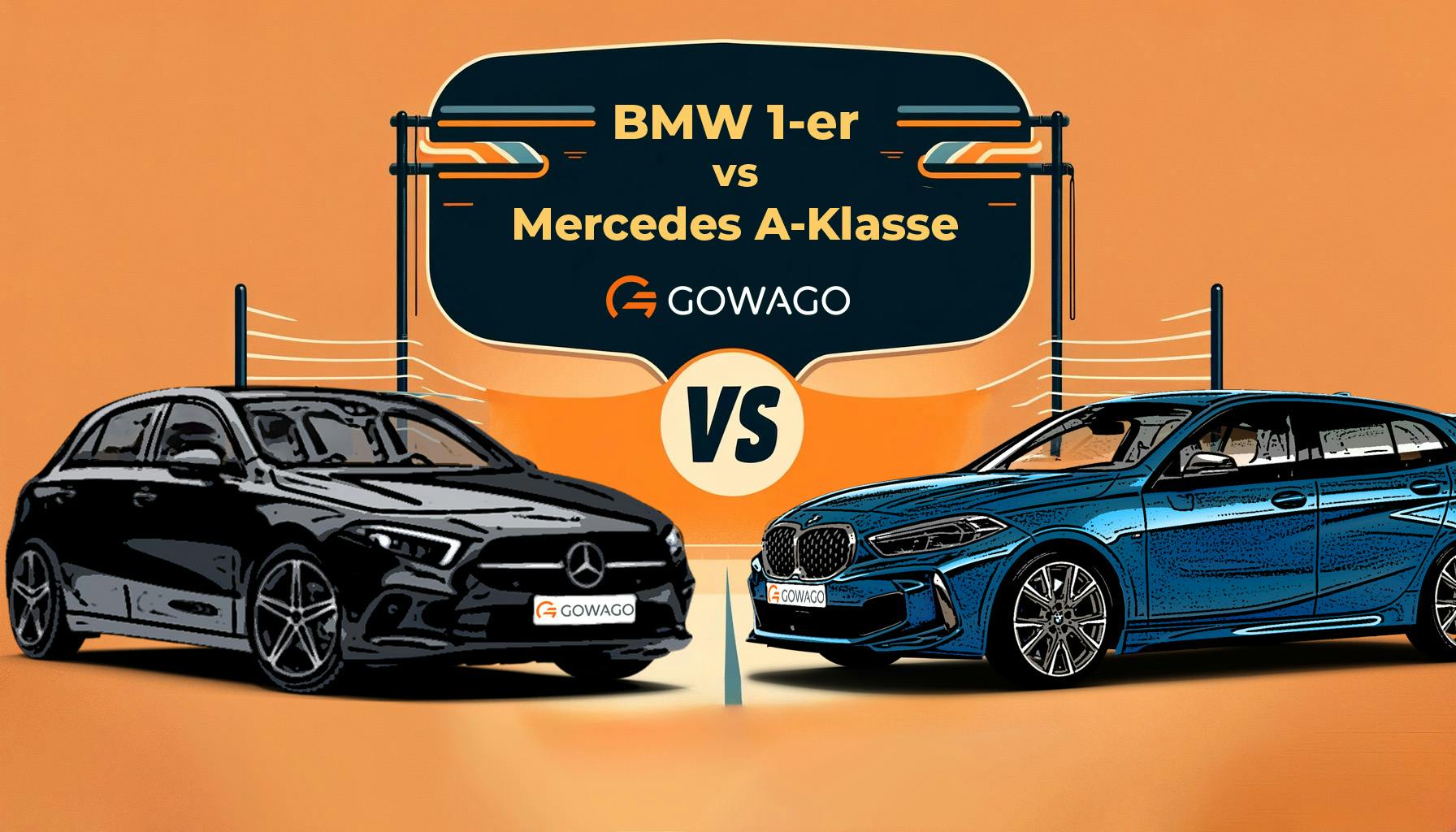 blog item card - BMW 1-Series or Mercedes A-Class? Which of these premium compact cars should you choose? gowago gives you an overview! Leasing prices ✅ Equipment ✅ Driving experience ✅