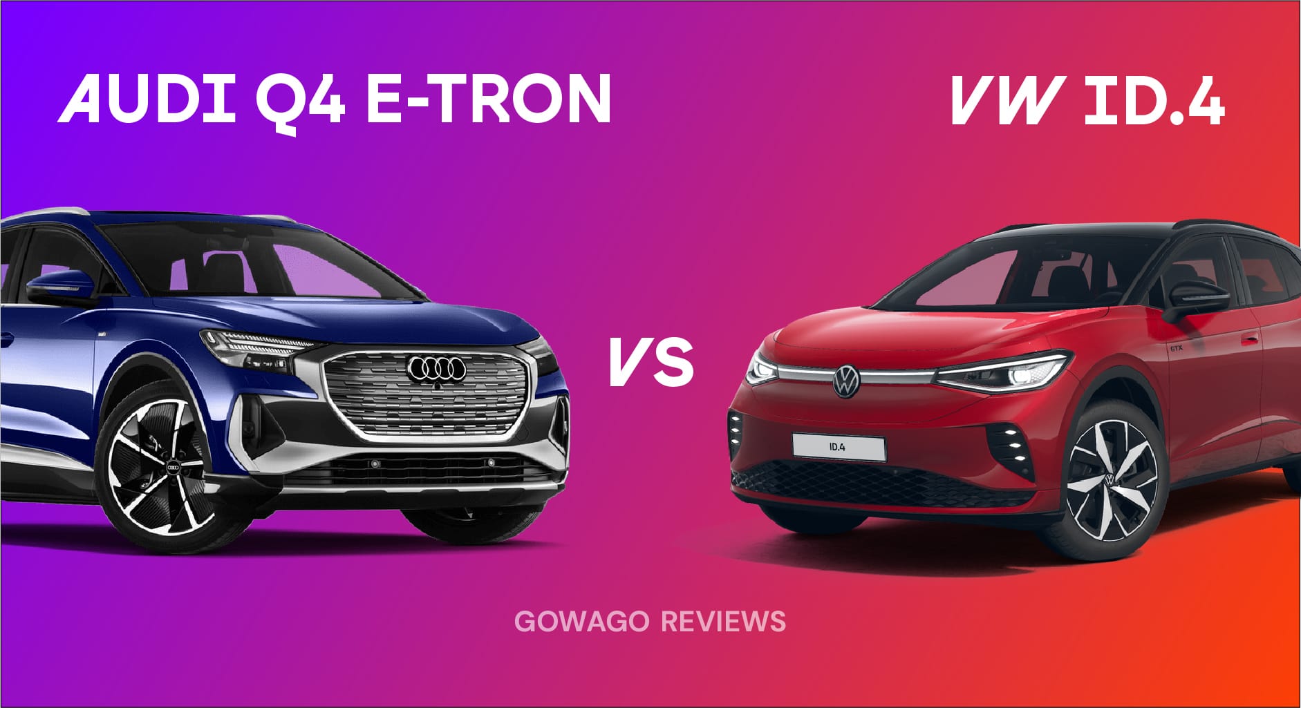 blog item card - Compare Leasing and living with the VW ID.4 and the Audi Q4 e-tron - Find out everything about range, performance, equipment, and living with these electric SUVs.