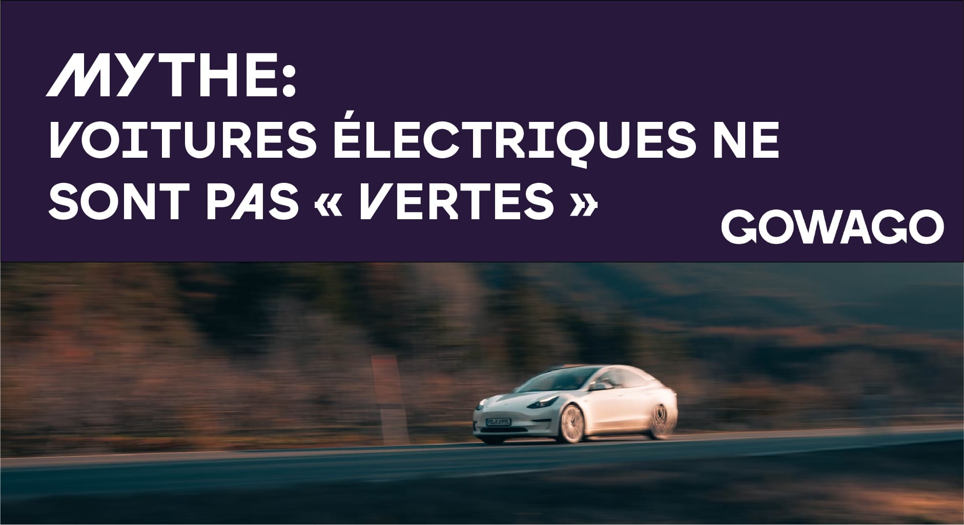 blog item card - Gowago vous montre comment les voitures électriques émettent 50 % de CO₂ en moins, roulent à l’énergie verte et sont le choix le plus durable.