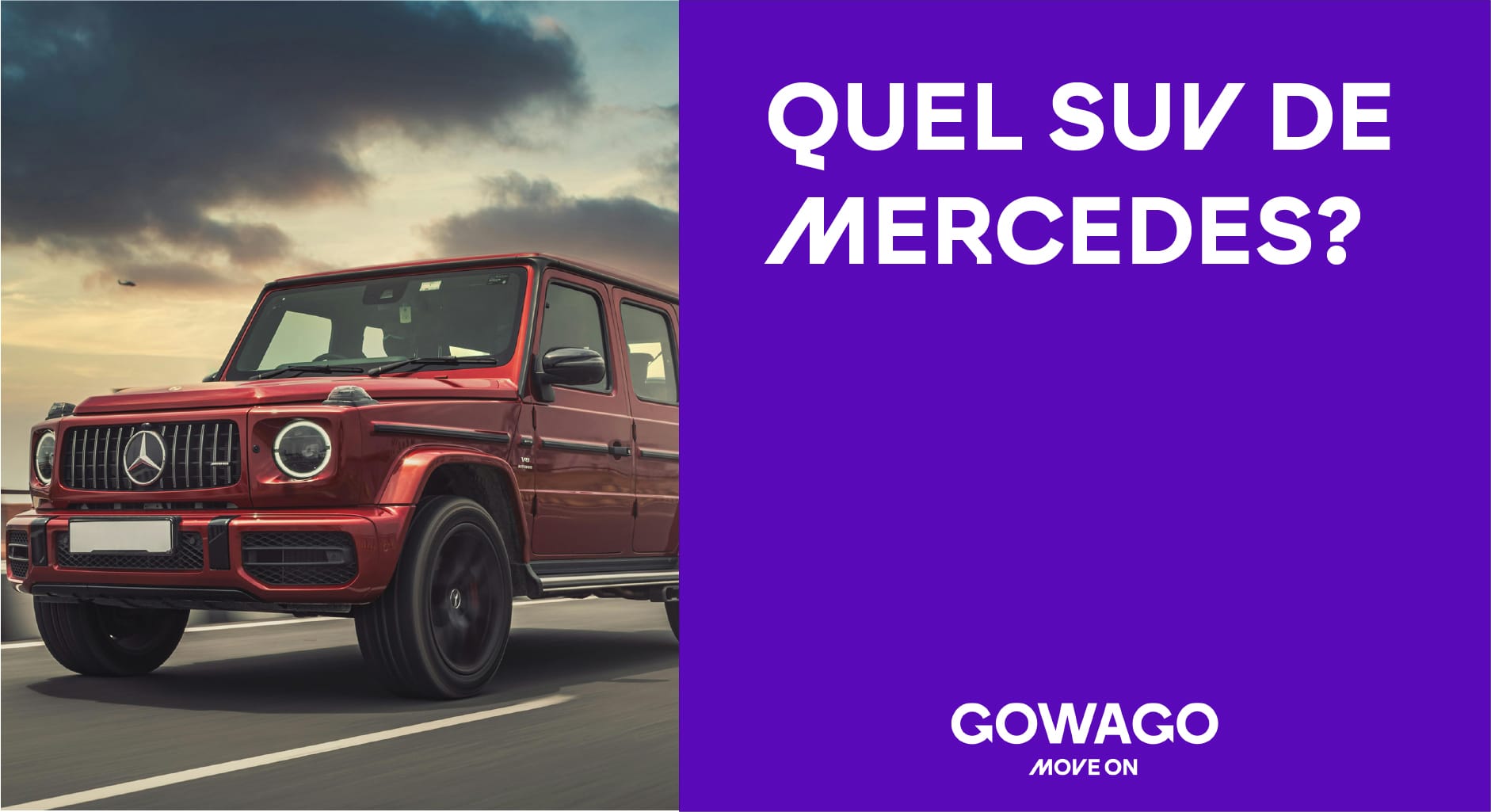 blog item card - Les SUV de Mercedes - Que choisir ? Toutes les informations nécessaires sur la consommation, le volume du coffre, les avantages et les inconvénients dans ce guide Gowago. Découvrez la Classe G, le GLA, le GLC, et bien d'autres encore.