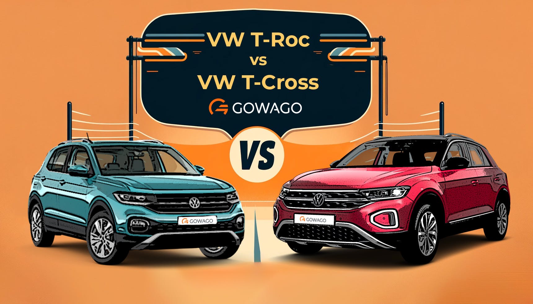 blog item card - VW T-Roc vs VW T-Cross: Discover the differences between these similar SUVs and make the right choice for your next lease! Which has more space, has a better price, which suits your needs more?