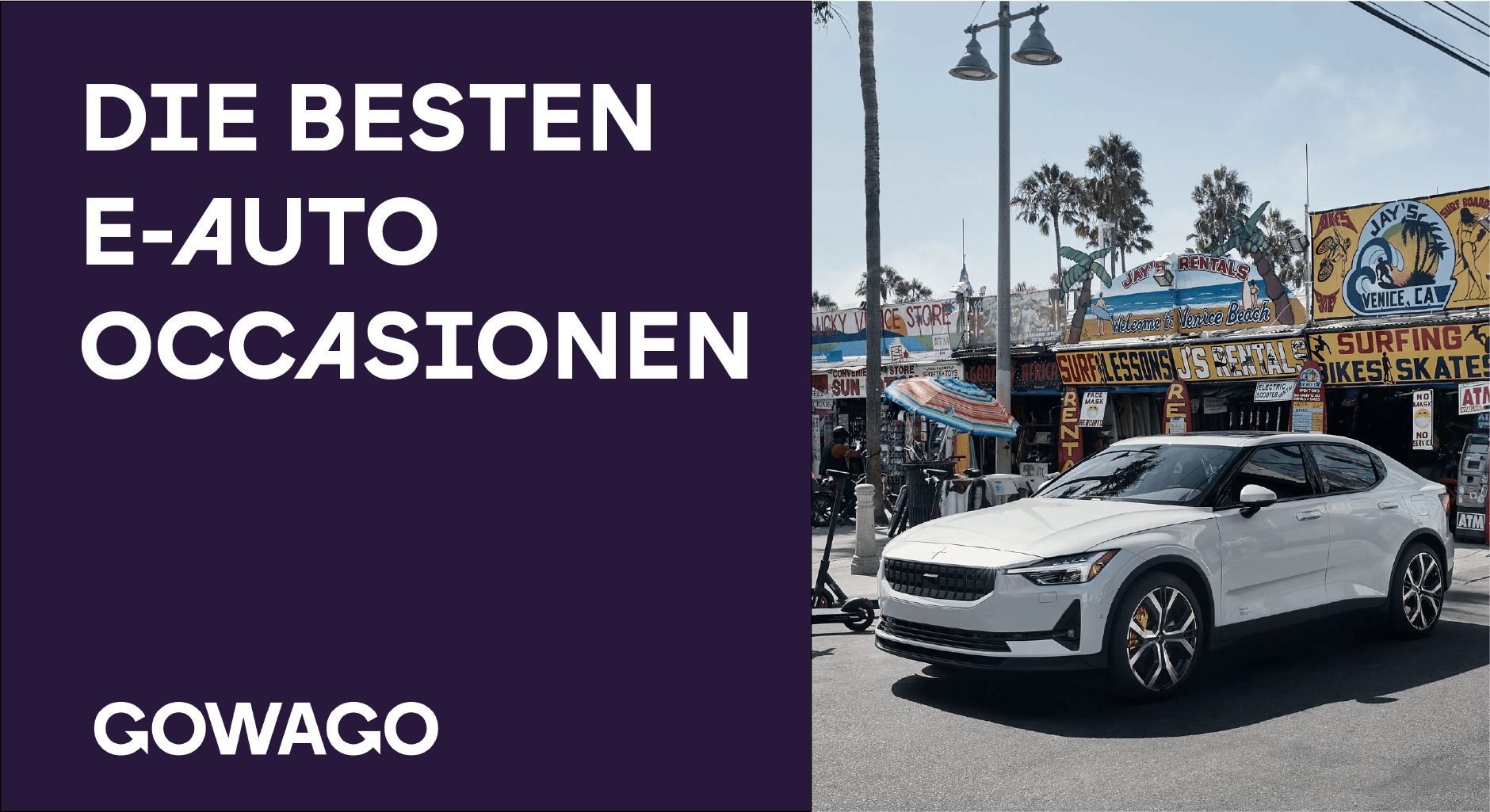 blog item card - Die besten gebrauchten E-Autos 2026. Gowago zeigt dir die passenden Elektroauto Occasionen. Reichweiten. Batterieabnutzung. Zuverlässigkeit. Kosten. Let's Go