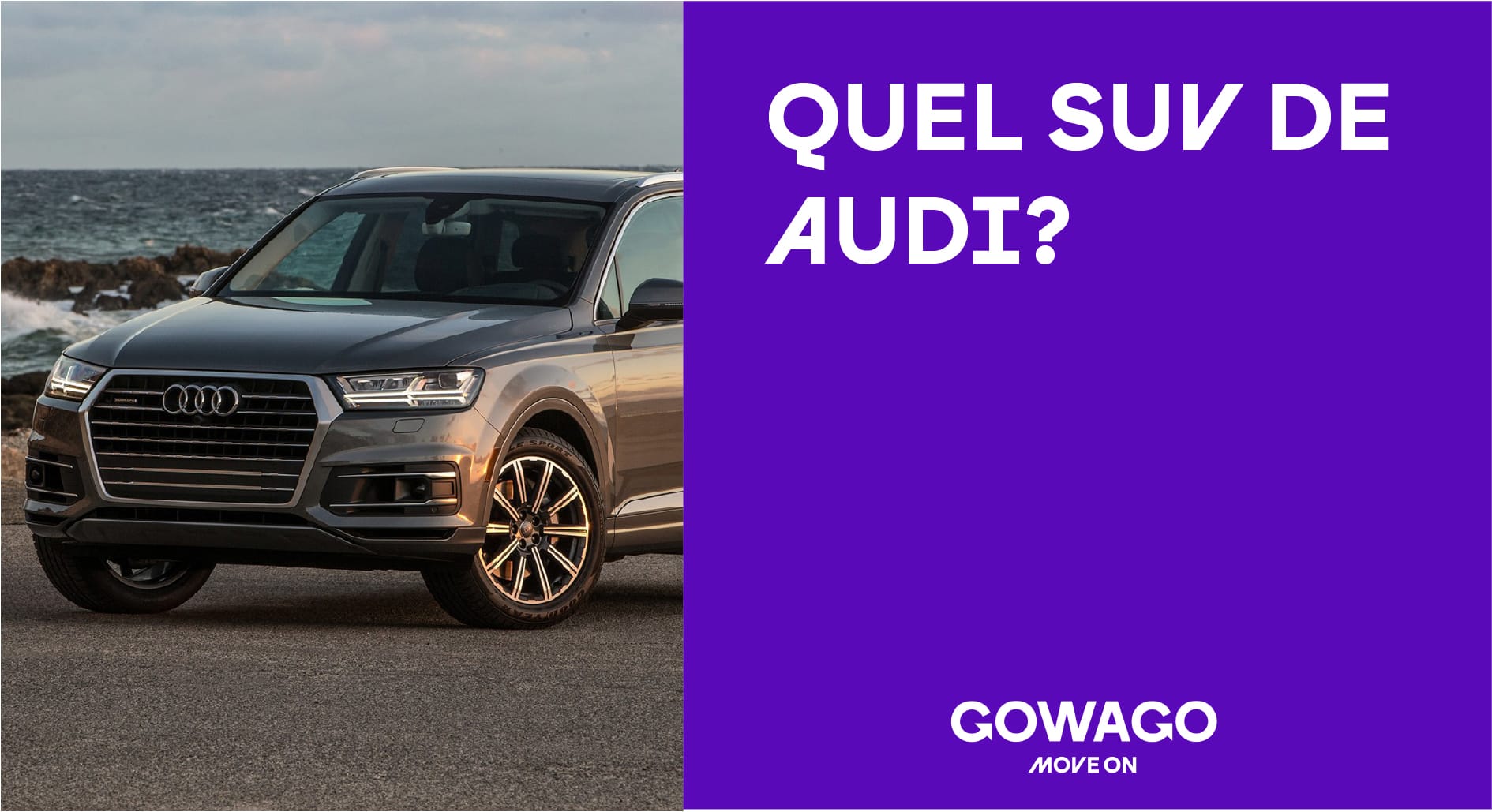 blog item card - Les SUV d'Audi - Quel est votre choix ? Toutes les informations nécessaires sur la consommation, le volume du coffre, les avantages et les inconvénients dans ce guide Gowago.